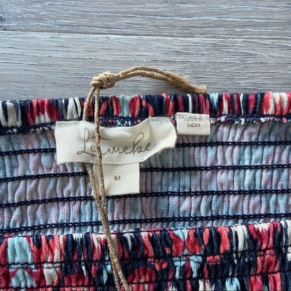 Anthropologie Let Me Be Smocked Crop Top in Red/orange and Navy NWT- Sz S, M & L - Picture 11 of 15